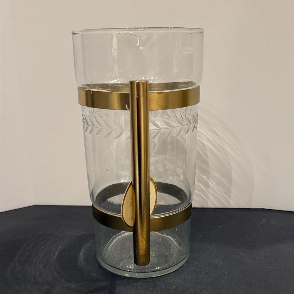 Hammered Serveware Collection Handmade Glass India Pitcher 8”- NEW with tags - Picture 2 of 10